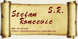 Stefan Rončević vizit kartica